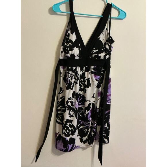 Sweet Storm Size XL black purple Floral Print - Picture 1 of 9